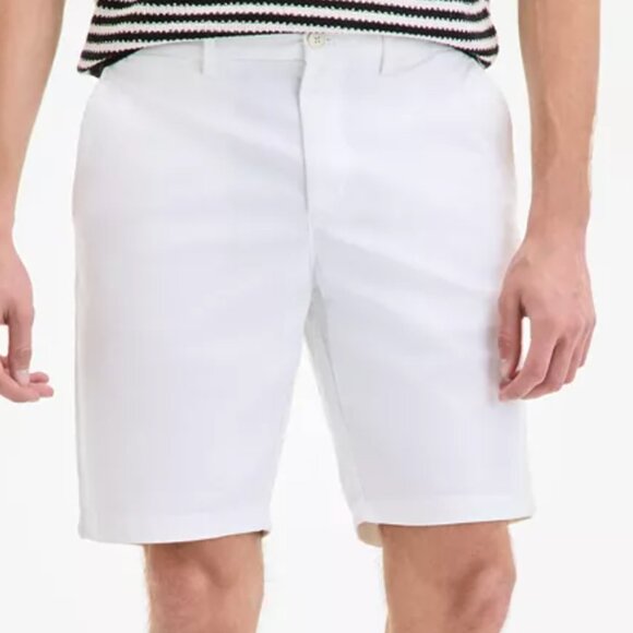 Tommy Hilfiger Other - Tommy Hilfiger Men's Classic Fit Flat Front White Stretch Chino Shorts 42 NWT